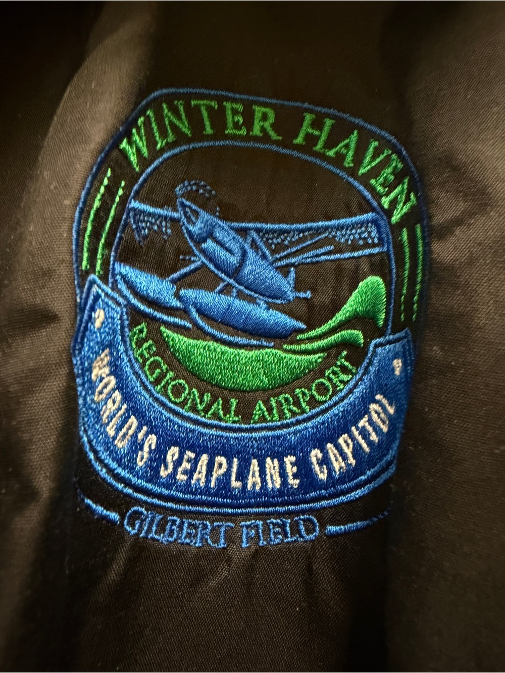 Port Authority Winter Haven Regional Airport Fleece-Lined Jacket Size M Black